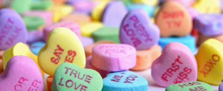 Candy Hearts Banner