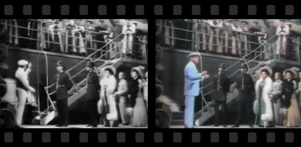 Banner of side-by-side comparisons of Film Colorization with Yankee Doddle Dandy