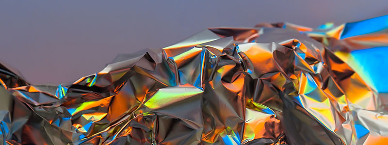 Banner of Iridescent foil photographed