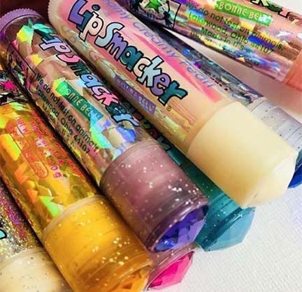 Photo of a bunch of Lipsmackers lip gloss.