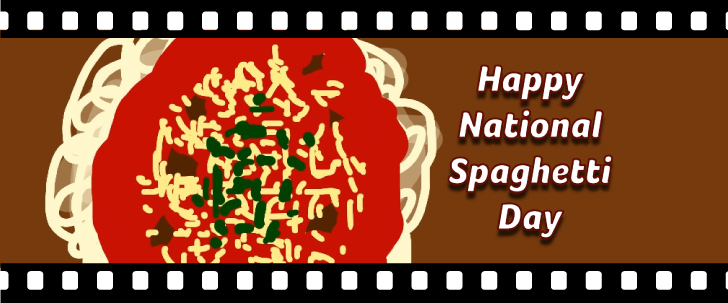 Banner for happy national spaghetti day
